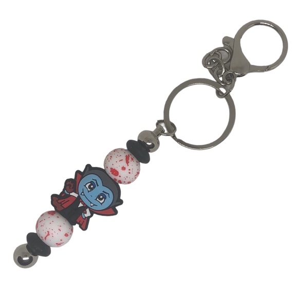 Hand Crafted | Office | Halloween Blood Splatter Vampire Keychain ...